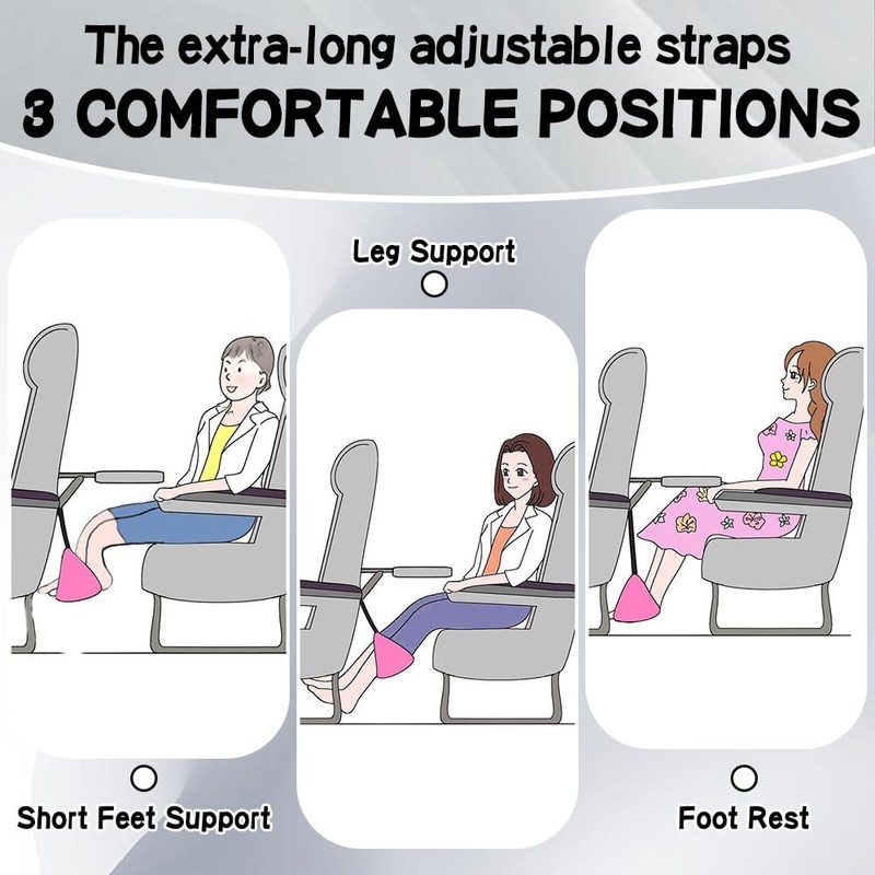 Airplane Foot Hammock Travel Essentials - Foot Rest Under Desk