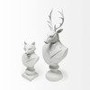 HomeRoots White Resin Suited Deer Bust Decor Piece