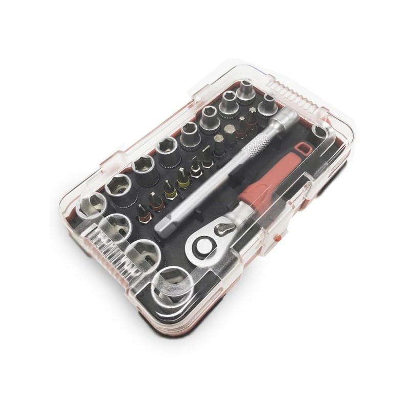 LUMBER JACK 25 Piece 1/4" Square Drive Metric Socket Set
