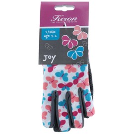 Joy Children's Gloves 4-6 Years Knitted Cuff Butterflies