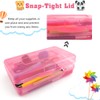 Pencil Box, Large Capacity Clear Pencil Case, 1 Pack Hard