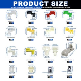 Daptemn 160PCS Door Lock Rod Clips Assortment Kit, Door Lock Cylinder Retainer Clips, 16 Sizes Door Lock Replacement Parts, for GM Ford Honda Mazda Chrysler Door Clips