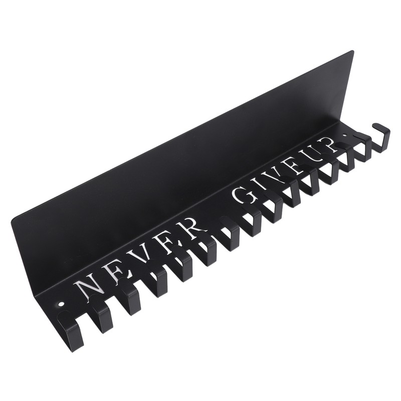 Medal Display Hanger Never Give Up Sturdy Shelf with Hooks
