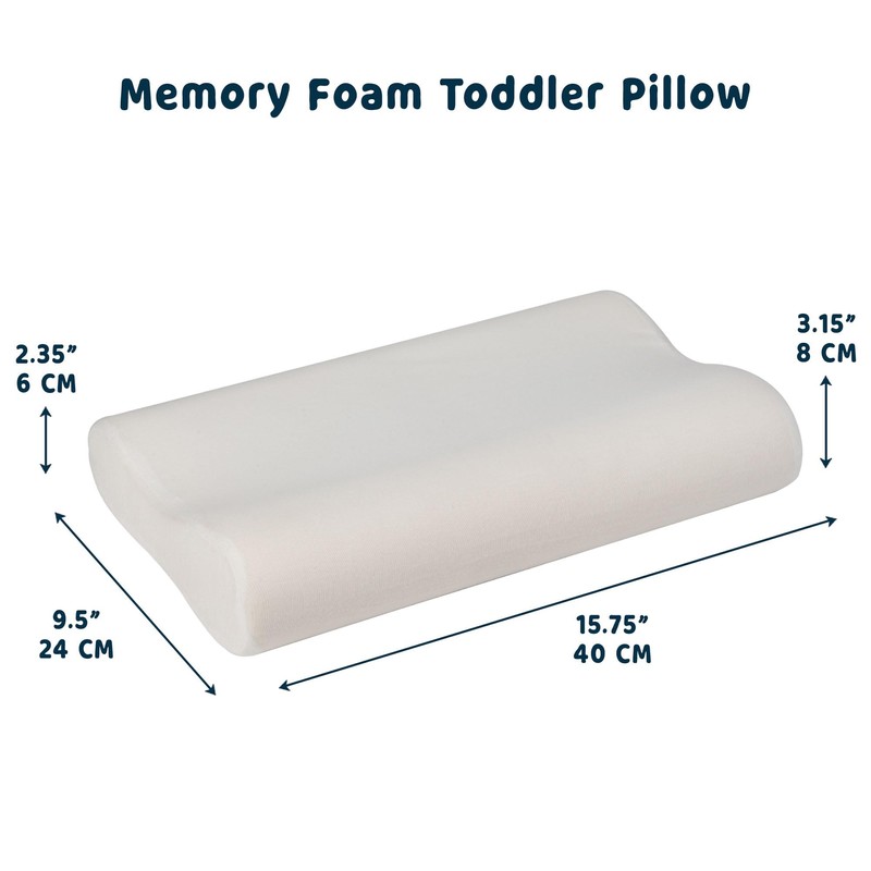 Tiny Twinkle Toddler Pillow with Fitted Pillowcase | Ergonomic Shape