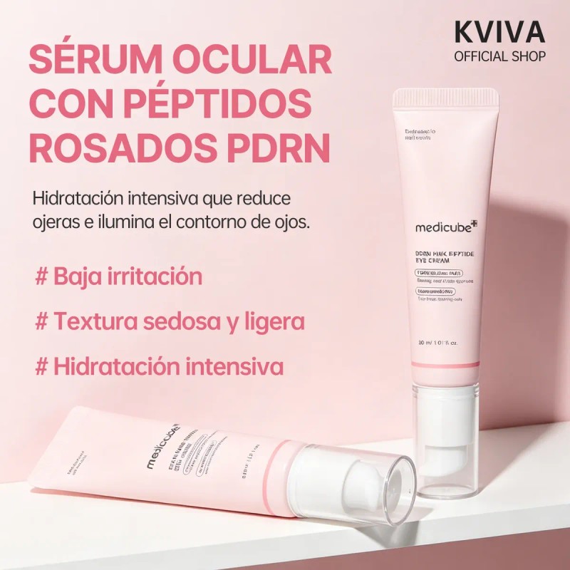 Medicube Set Antiedad Iluminador Pdrn Péptido Rosa 3 Piezas
