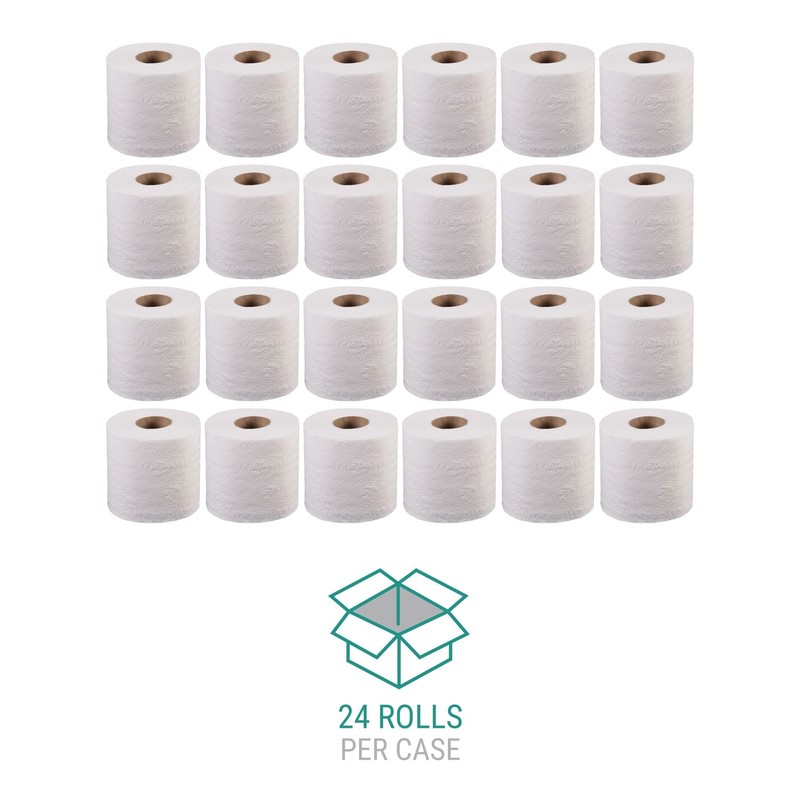 Windsoft Facial Quality Toilet Tissue, 2-Ply, Single Roll (Case of