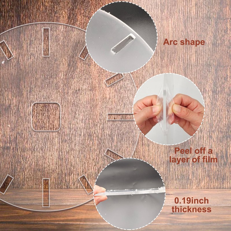 BETAGT 12" Circle Clock Face Template, Acrylic Router Template for