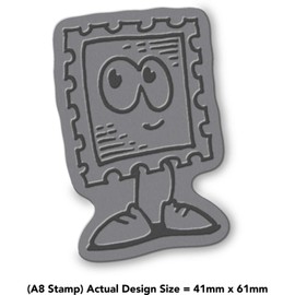 'Cute Postage Stamp' Rubber Stamp - Unmounted Design for Crafting & Scrapbooking, A8 (RS00033053)