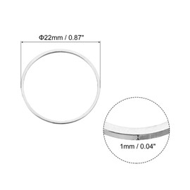 sourcing map 100pcs 22mm Brass Hollow Circle Bezel Pendant Frame Round Linking Rings Jewelry Connectors for Earrings Necklaces Jewelry Making Resin Craft (Bright Silver)