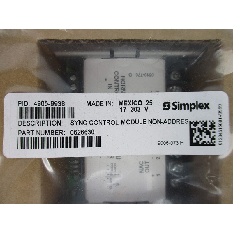 Simplex 4905-9938 - Fire Alarm Smart Sync Control Module Non-Address