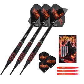 ONE80 Soft Dart Wraith VHD 90% Tungsten Softtip Dart Softdart Dartpfeile Set mit Schäften und Flights Hochwertige Tungsten Softdarts (Barrel 03, 18 Gramm)