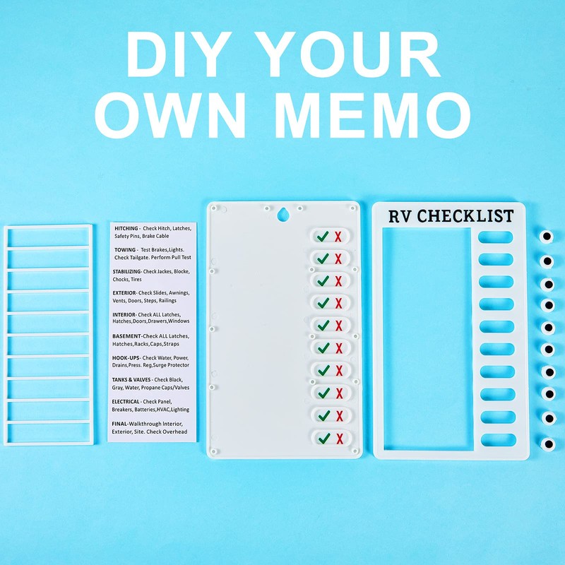 Zonon 2 Pack Rv Checklist Board to Do List Boards