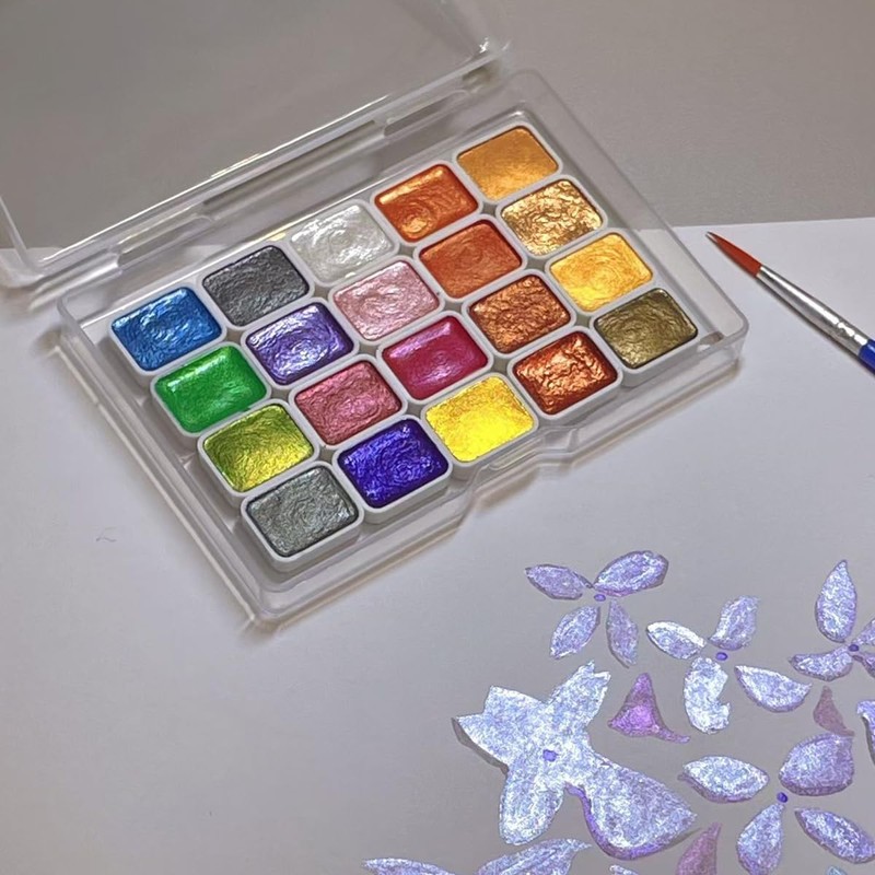 100pcs Quarter Watercolor Pans, 1ml White Plastic Empty Paint Pans