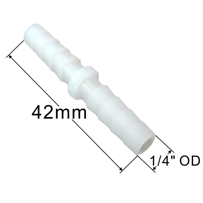JENSWILL 5PCS Plastic Hose Barb Fitting 1/4" x 1/4" Barbed