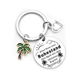 Retirement Gift Pensioner Keyring Retirement Gift Men Women Christmas Gifts Retirement Gifts for Colleagues Nurse Educator Teacher Grandma Grandpa Mum Dad, silver