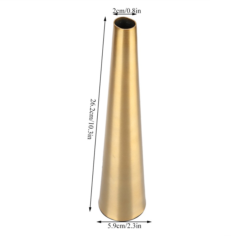 Conical Shape Metal Desk Vase Decoration Rose Flower Holder Cup