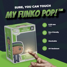 EcoTEK Protectors, 100-Pack Protective Cases Fits 4" Display Figures – Scratch-Resistant, Strong, Crystal Clear Acid-Safe Display Case for Action Figures, Toys, and Collectibles