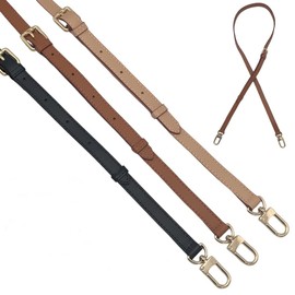 SOWAKA Shoulder Bag, Belt, Bag, Replacement Shoulder Strap, PU Leather, Leather Strap, Width 0.5 inches (1.2 cm), 0.6 inches (1.5 cm), 0.7 inches (1.8 cm), Light Brown 0.6 inches (1.5 cm)