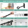 Taoberfuli Extra Long Curtain Rods for Windows 120 to 240