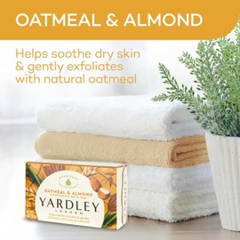 Yardley London Soap Bath Bar, Oatmeal and Almond with Naturally Moisturising, 4.0 Oz (120g) - Pack of 4