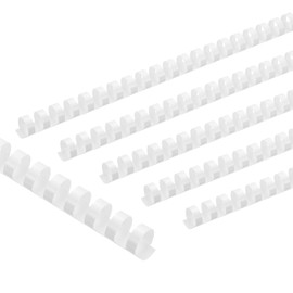 PATIKIL 16mm (5/8") Plastic Binding Combs, 50 Pcs 21 Rings Comb Binding Spines 120 Sheet Capacity Letter Size for Binding Paper Sheets Notebook Calendar Picture Album, White