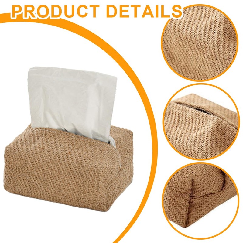 EIHI Tissue Box Storage Box for Car Tissues Cosmetic Tissues