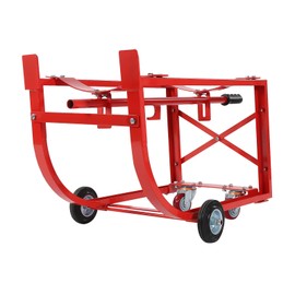 55Gal Multifunctional Oil Drum Transporter Round Oil Drum Dumping Trolley Mechanical Round Drum Cart Pallet Loading Unloading Cart Cradle