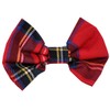 Rubies Red Plaid Pet Christmas Bowtie