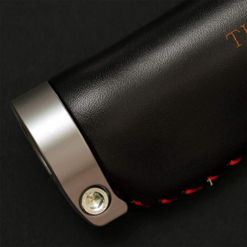 THEODORE CYCLE GRIP Bicycle Grip Italian Genuine Leather (128 Black