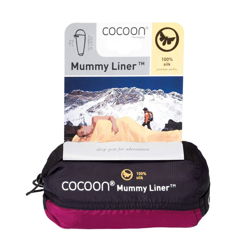 Cocoon MummyLiner Silk, mulberry red