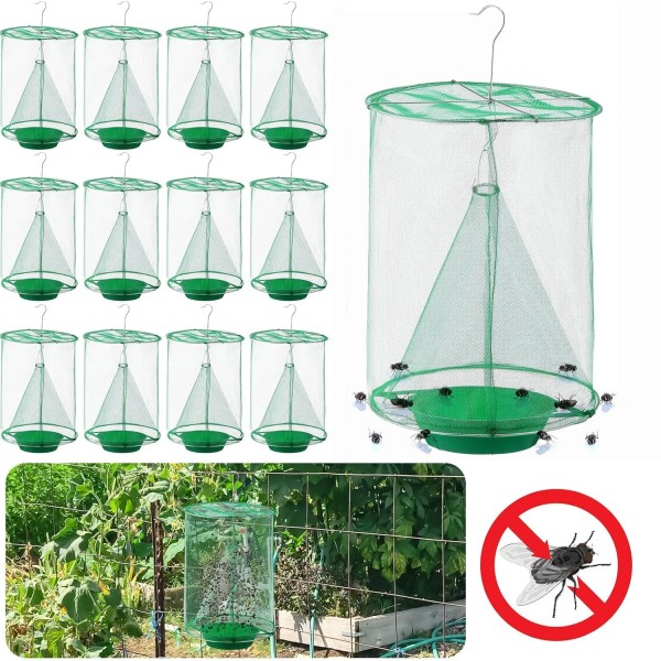 Dazone 4pcs Hanging Fly Trap Pest Catch Bug Control Ranch