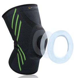 MYCARBON Kniebandage Knieschoner Atmungsaktiver Knieschützer S M L verstellbare Knieorthese mit Gelenkschienen für Damen und Herren