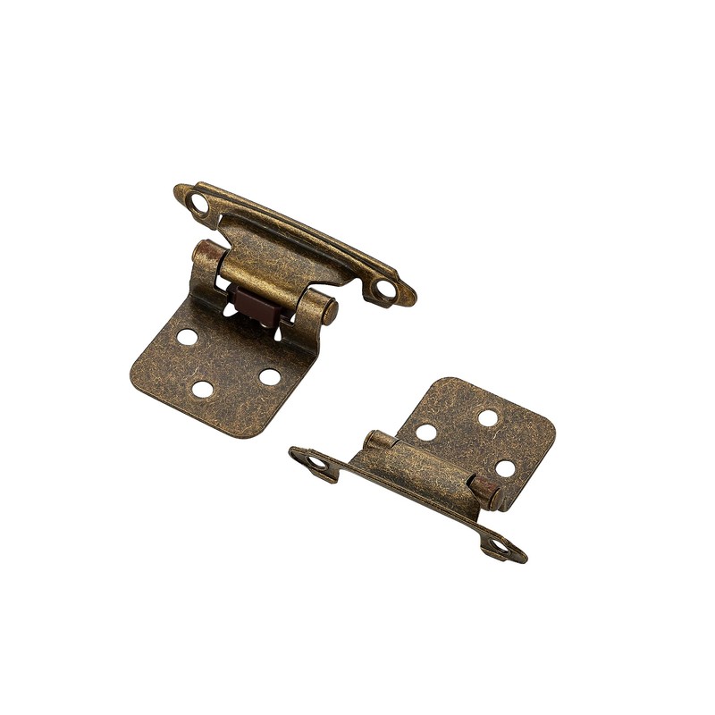 Ravinte Antique Bronze Cabinet Hinges, 1/2 Inch Overlay, 50 Pack