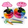 KAJAWIS Rotating Organiser for Colouring Pencils, Desk Organiser for Children,