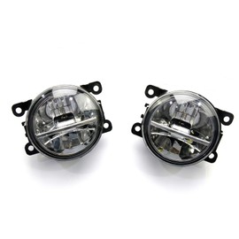 Pair of 80W LED Bumper Lamp Fog Light Compatible with Nissan Frontier Armada Titan Xterra PC Lens FIT OE 4F9Z15200AA FO259221
