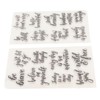 Words Clear Stamp Greeting Words Pattern Transparent Silicone Stamps for