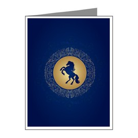 Truly Teague Note Cards (20 Pack) Horse on Dark Blue Field