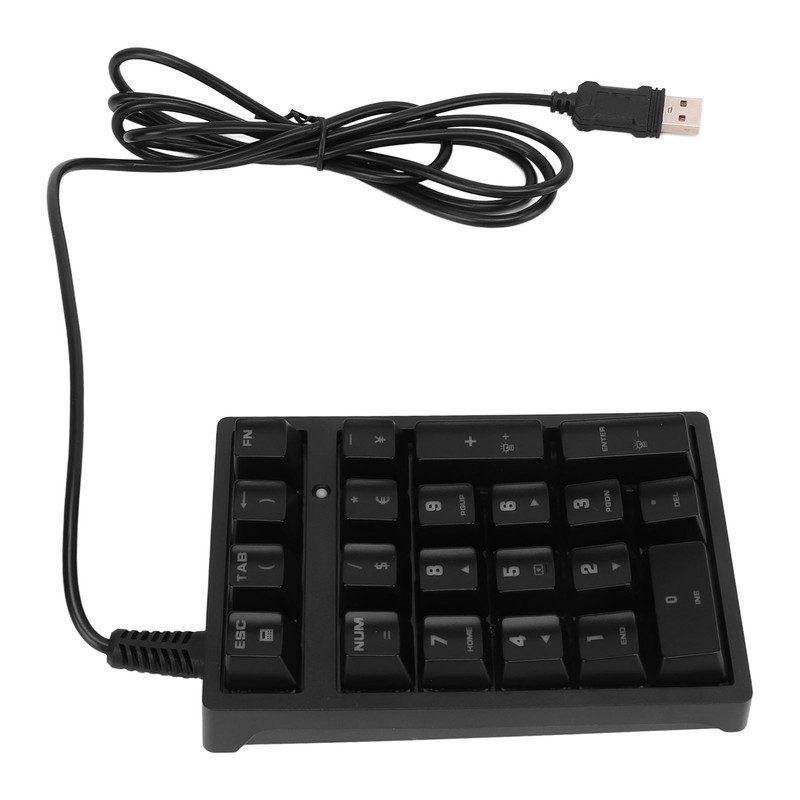 Mechanical Numeric Keypad Wired 21 Keys Blue Switch Color LED