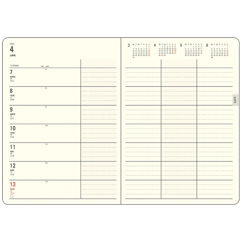 Daigo E9604 2025 Planner, Mill Weekly Blue, Starts March 2025