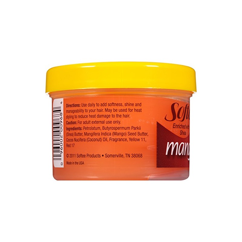 Softee Mango Shea Butter Daily Hair Dress, 3 Ounce Jar