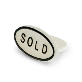 Sold Sign White (10-Pcs) Jewelry Display