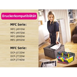 Nextpage LC3213XL Colour Cartridges Compatible with Brother LC3213 LC3211 Printer Cartridges for DCP-J572DW DCP-J772DW DCP-J774DW MFC-J497DW MFC-J491DW MFC-J890DW MFC-J895DW (2 Cyan, 2 Magenta, 2