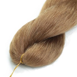 Kinky straight Bundles crochet hair 16inch Natural Black Yaki Premium Synthetic Fibers for black women Hair Extension (1, 27#)