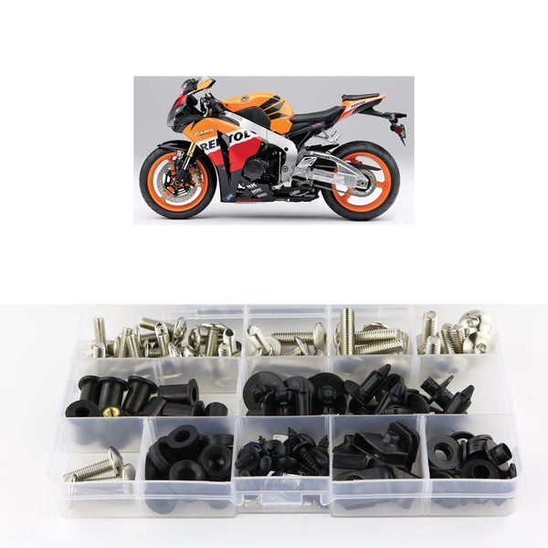 Xitomer Complete Fairing Bolts, Fit for CBR1000RR 2008 2009 2010 2011 1 2012 2013 2014 2015 2016, Full Set Bodywork Screws/Fastenings/Mounting Kits (Silver)