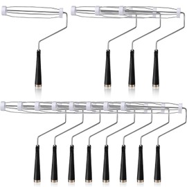 Gerrii 12 Pcs 9 Inch Paint Roller Painting Roller Frame 5 Wire Brush Supplies for Wall House Homes (Black)