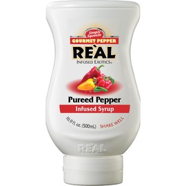 Gourmet Pepper Reàl Infused Exotics, Pureed Pepper Infused Syrup, 16.9 FL OZ Squeezable Bottle