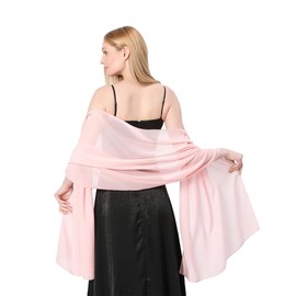 FAIRYGATE Chiffon Scarf Women Female Head Cover Ladies Scarfs Head Scarves Headscarf Wrap Wedding Shawl for Evening Dresses A0421
