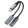 USB C Splitter,1 in 2 Out Dual USB C Type
