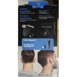 Braun Series 5 HC5310 Rechargeable Hair Clipper 2 Combs Haircut Kit 9-Setting