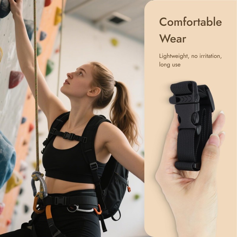 Icyowls Pack of 2 Adjustable Chest Strap Backpack, Nylon Backpack